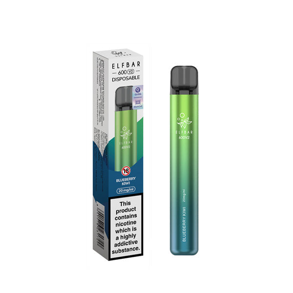 ELF Bar 600 V2 20mg Disposable Vape 600 Puffs