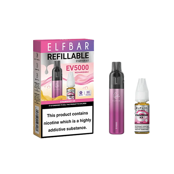 Elf Bar EV5000 Disposable Vape + 20mg ElfLiq Salt