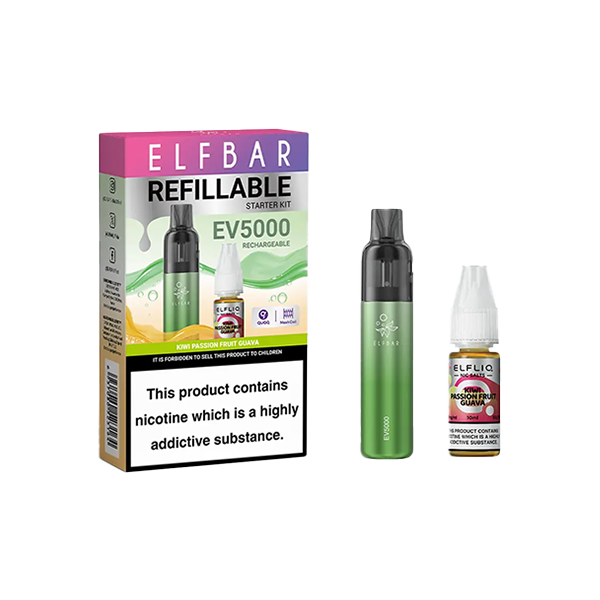 Elf Bar EV5000 Disposable Vape + 20mg ElfLiq Salt