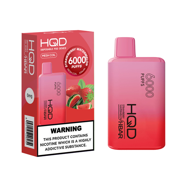 HQD HBAR Disposable Vape 6000 Puffs Zero Nicotine