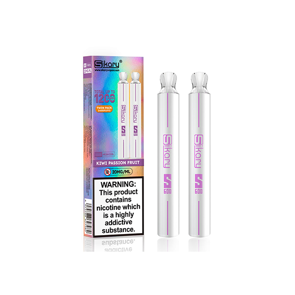 Sikary S600 20mg Twin Pack Disposable Vapes 1200 Puffs