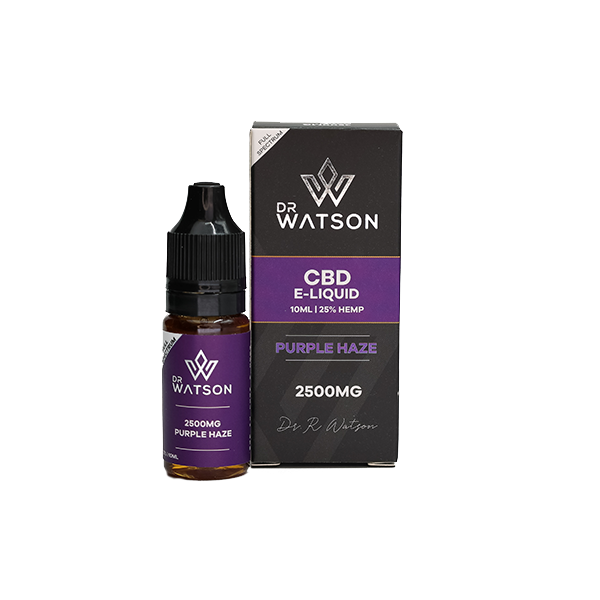 Dr Watson 10ml 2500mg CBD Purple Haze Vape Juice [70VG/30PG]