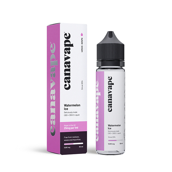 Canavape 1250mg CBD + CBG 50ml Vape Juice [Various VG/PG]