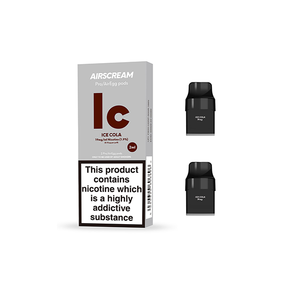 Air Scream 19mg 2ml 1.2Ω Pod Vape Cartridges 2PCS