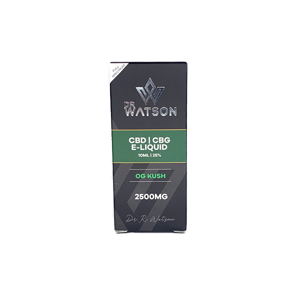 Dr Watson 10ml 2500mg CBD Vape Juice OG Kush [80VG/20PG]