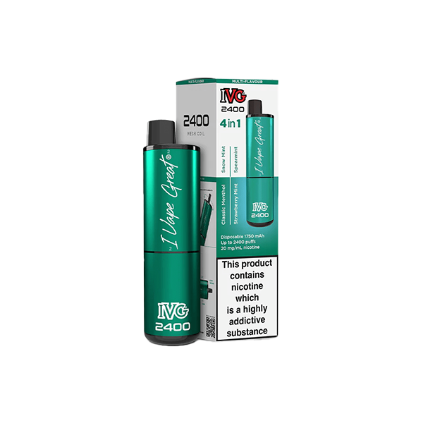 IVG 20mg 2400 4in1 Multi-Edition Disposable Vape 2400 Puffs