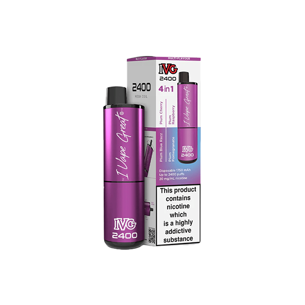 IVG 20mg 2400 4in1 Multi-Edition Disposable Vape 2400 Puffs