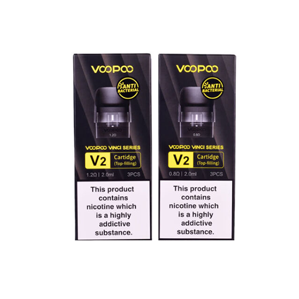 VooPoo Vinci V2 0.8Ω/1.2Ω Replacement Cartridge Pods 3Pcs