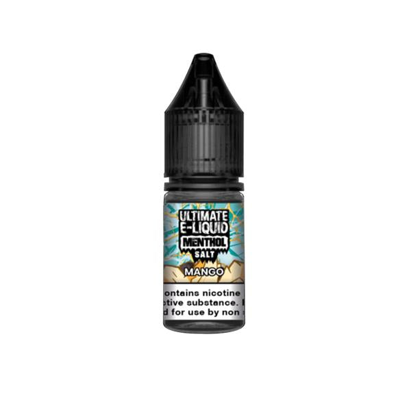 10mg Ultimate E-liquid Menthol Nic Salts 10ml (50VG/50PG) - vape store