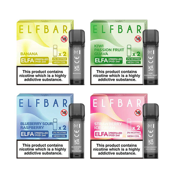 ELF Bar ELFA 20mg Replacement Prefilled Pods 2ml - vape store