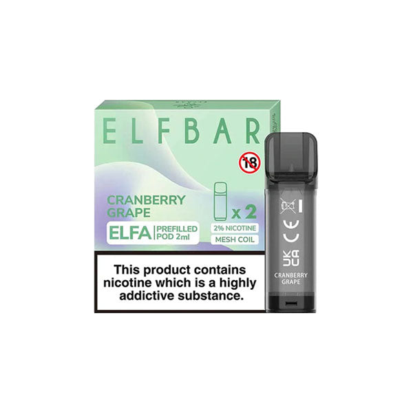 ELF Bar ELFA 20mg Replacement Prefilled Pods 2ml - vape store