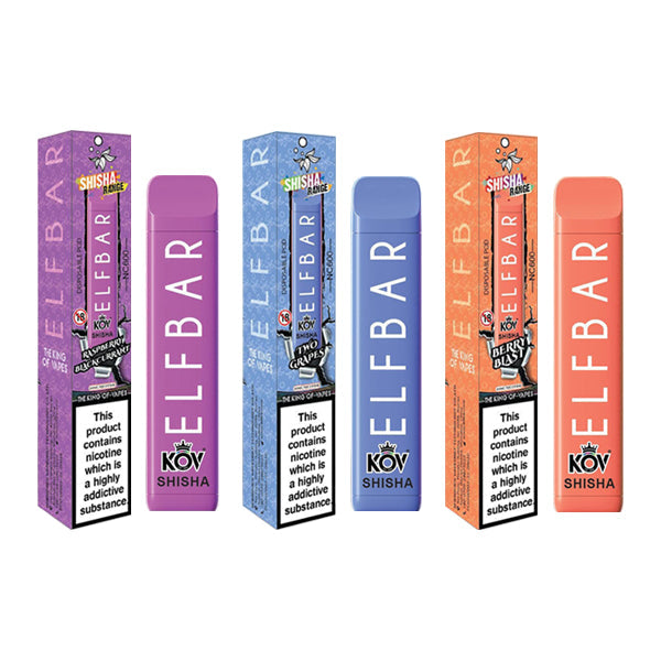 Elf Bar Kov Shisha Range NC600 20mg Disposable Vape 600 Puffs - vape store