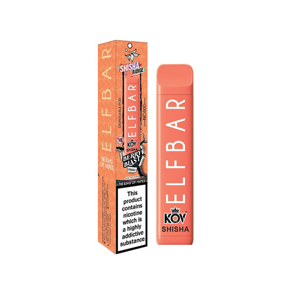 Elf Bar Kov Shisha Range NC600 20mg Disposable Vape 600 Puffs - vape store