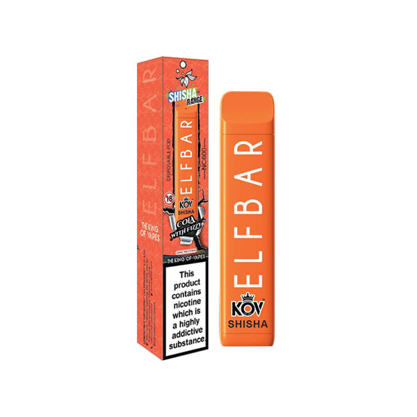 Elf Bar Kov Shisha Range NC600 20mg Disposable Vape 600 Puffs - vape store