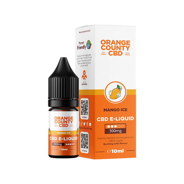 Orange County CBD 300mg Broad Spectrum Vape Juice 10ml [50VG/50PG]
