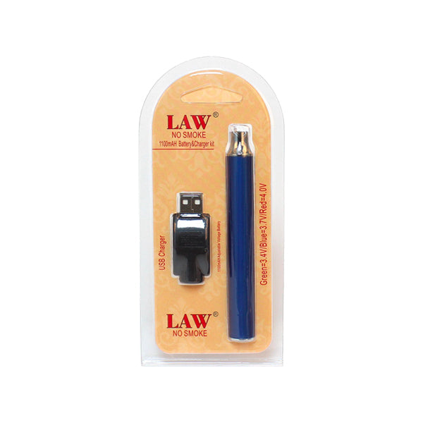 Law No Smoke 1100mAh Vape Battery & USB Charger - vape store