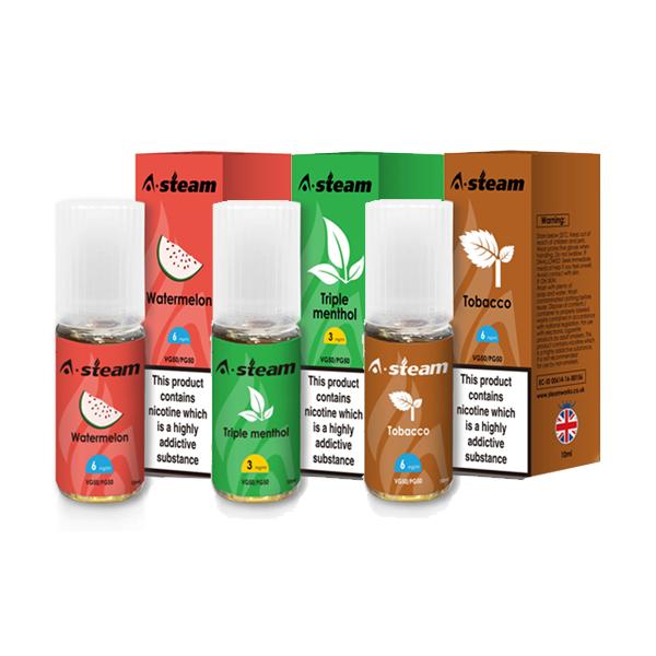 A-Steam Fruit Flavours 3MG 10ml (50VG/50PG) - vape store