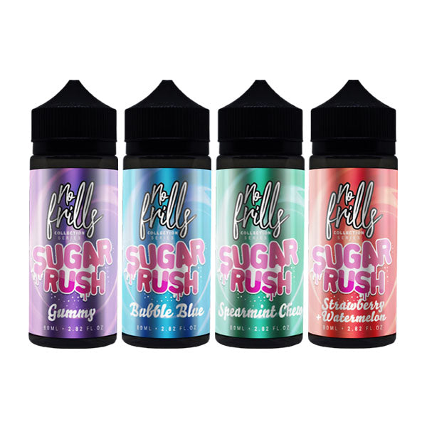 No Frills Collection Sugar Rush 80ml Shortfill 0mg (80VG/20PG) - vape store