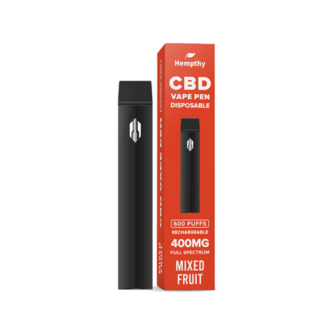 Hempthy 400mg CBD Disposable Vape 600 Puffs Vaper Store