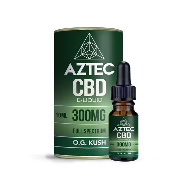 Aztec CBD 300mg CBD Vaping Liquid 10ml (50PG/50VG) - vape store