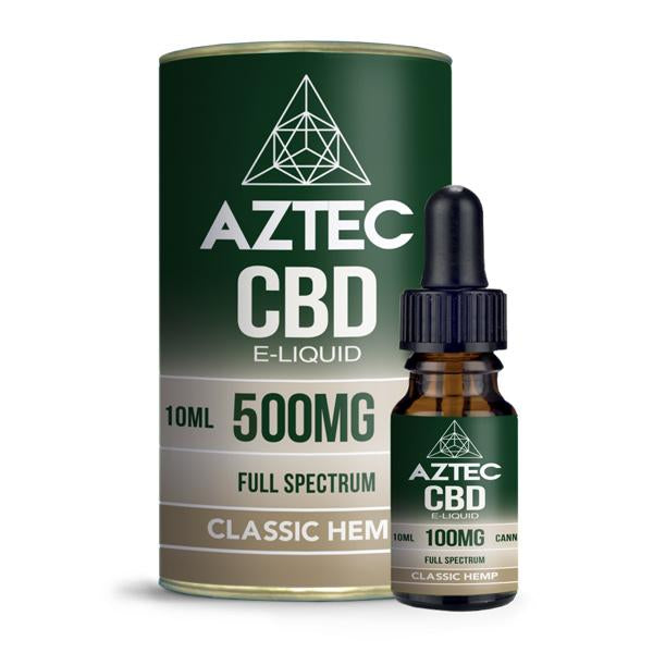 Aztec CBD 500mg CBD Vaping Liquid 10ml (50PG/50VG) - vape store