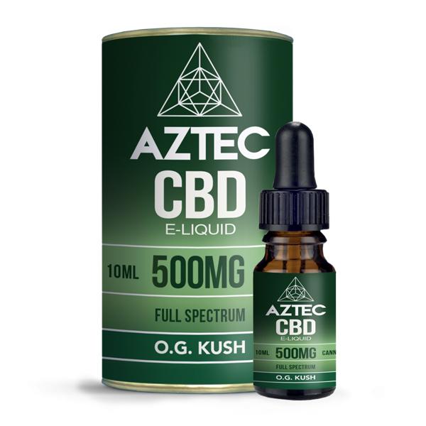 Aztec CBD 500mg CBD Vaping Liquid 10ml (50PG/50VG) - vape store