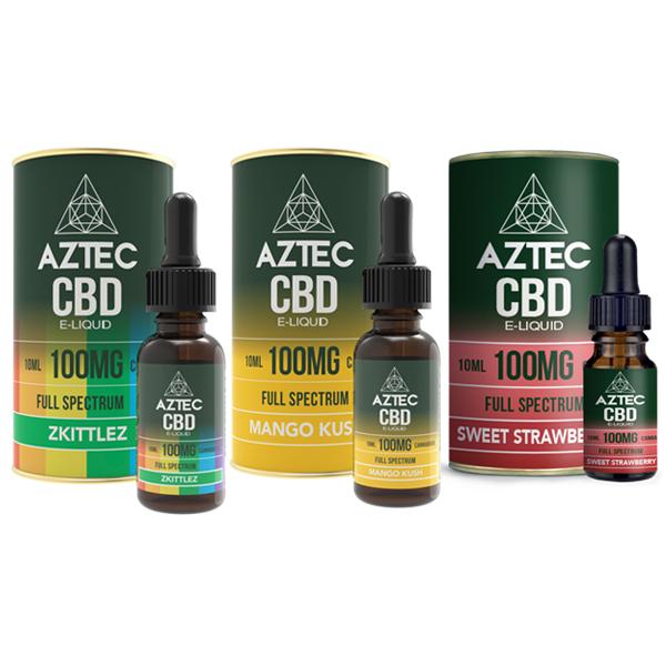 Aztec CBD 100mg CBD Vaping Liquid 10ml (50PG/50VG) - vape store