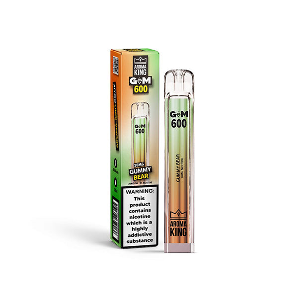 Aroma King GEM 600 Disposable Vape 600 Puffs Zero Nicotine