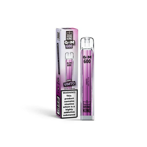 Aroma King GEM 600 Disposable Vape 600 Puffs Zero Nicotine