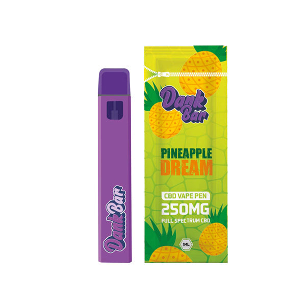 Dank Bar 250mg Full Spectrum CBD Vape Disposable by Purple Dank - 12 flavours - vape store