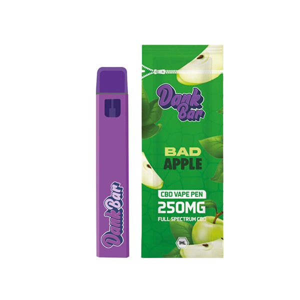 Dank Bar 250mg Full Spectrum CBD Vape Disposable by Purple Dank - 12 flavours - vape store