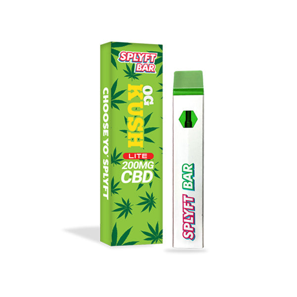 SPLYFT BAR LITE 200mg Full Spectrum CBD Disposable Vape - 12 flavours - vape store