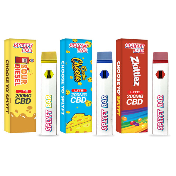 SPLYFT BAR LITE 200mg Full Spectrum CBD Disposable Vape - 12 flavours - vape store