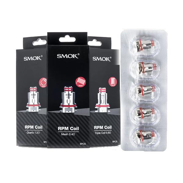 SMOK RPM Replacement Coils - Triple Coil 0.6 Ohm/ Mesh 0.4 Ohm/ Quartz 1.2 Ohm/ SC 1.0 Ohm - vape store